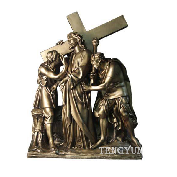 bronze statues 14 stations of the cross (3)