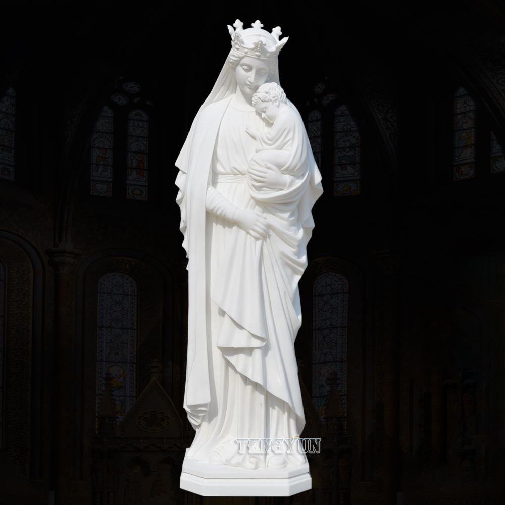 marble Virgin Mary Holy statue