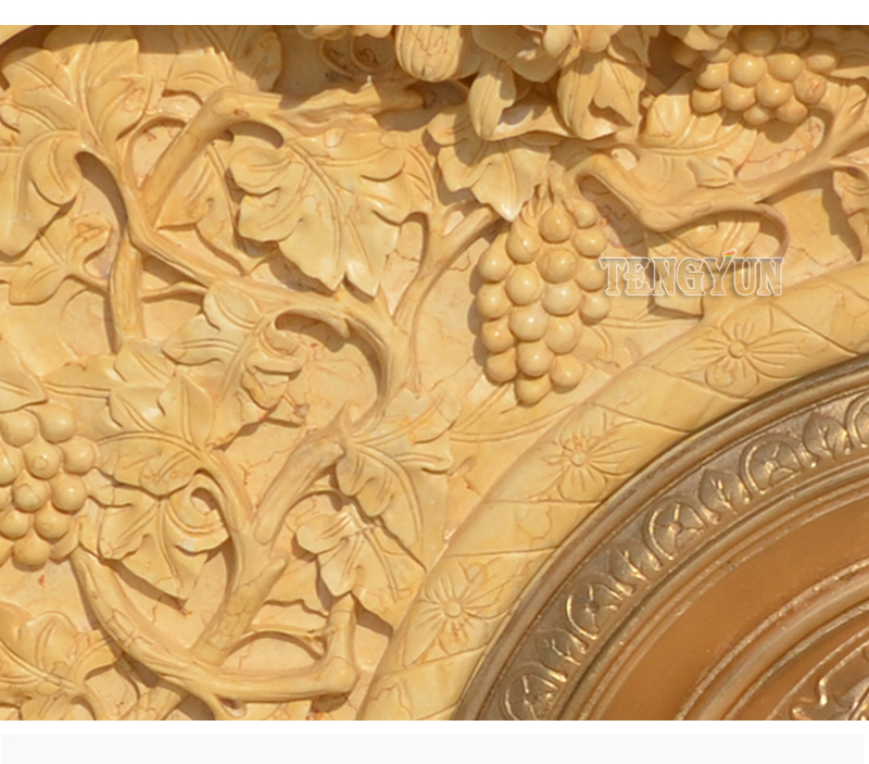 Cultured Stone Fireplace Mantel Shelf Continental Insert Egypt Beige Yellow Marble Corner Electric Fireplace (4)