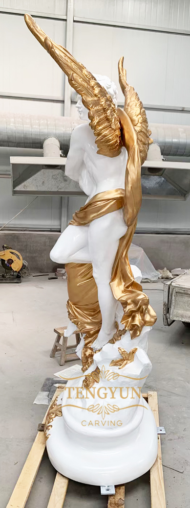 Fiberglass Psyche and Cupid statue (2)