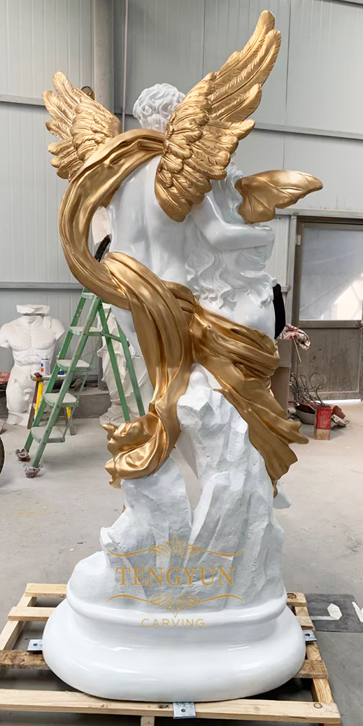 Fiberglass Psyche and Cupid statue (3)