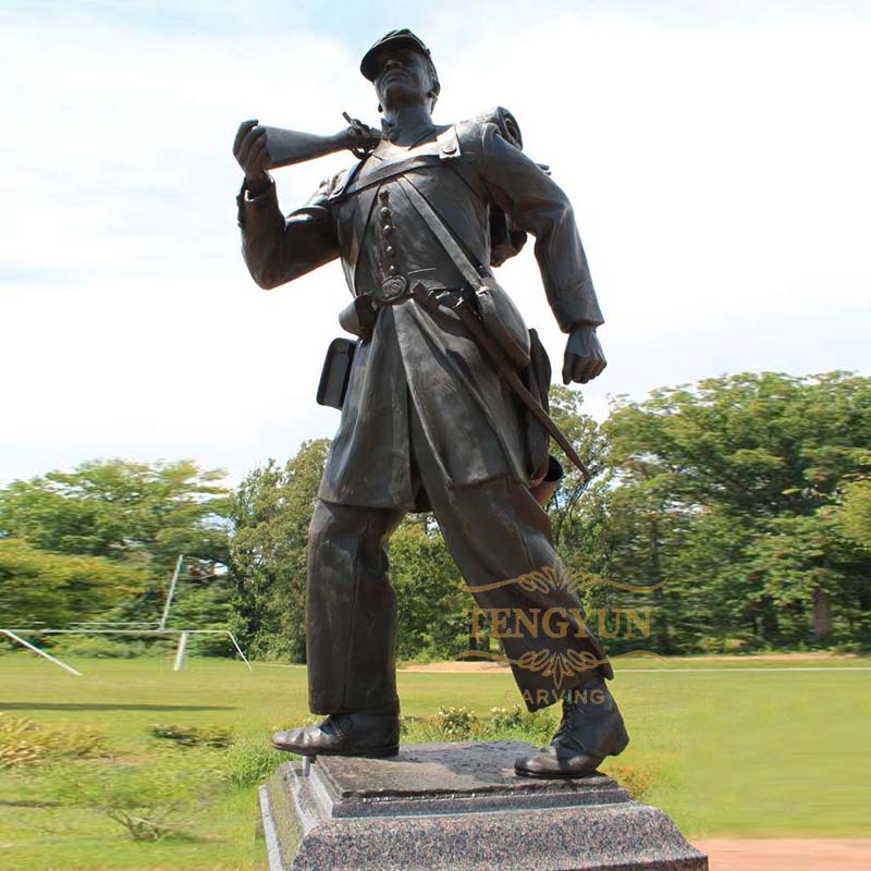Custom Made Famous Figure Sculpture United States Colored Troops Memorial Statue (1)