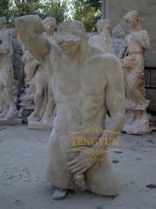 fiberglass model of torso statue