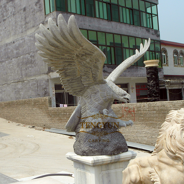 black marble eagle statue