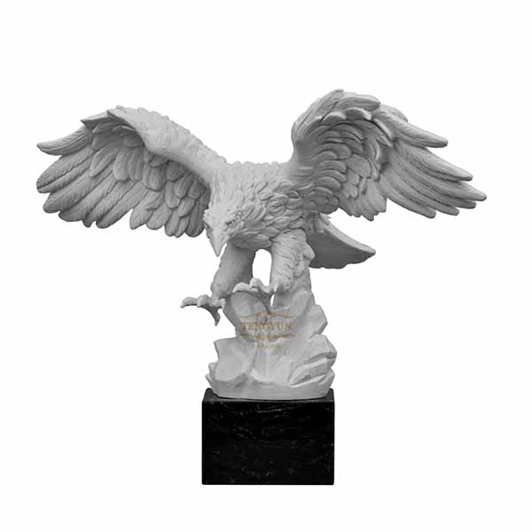 white marble eagle carving