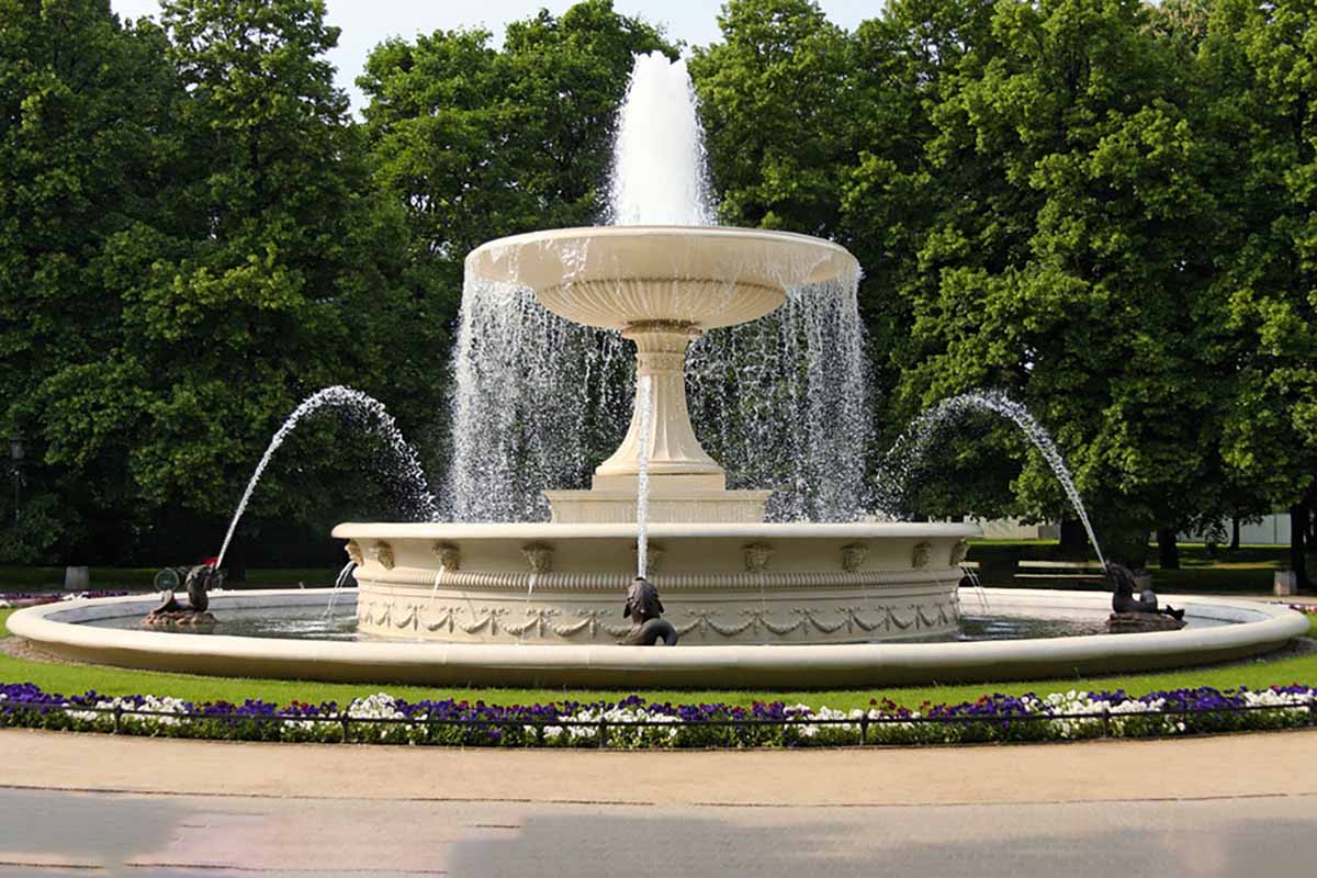 fountain stone carving