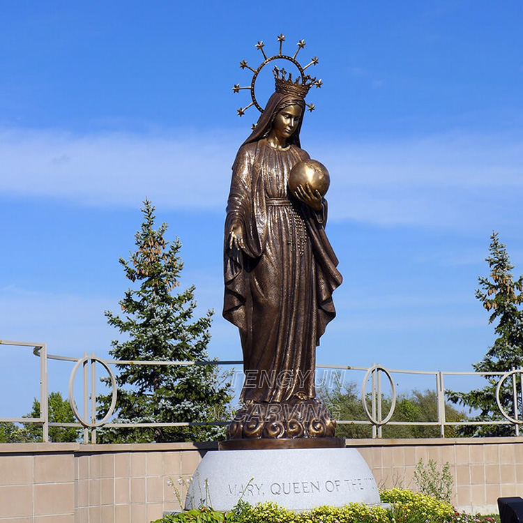Bronze mary statue (3)