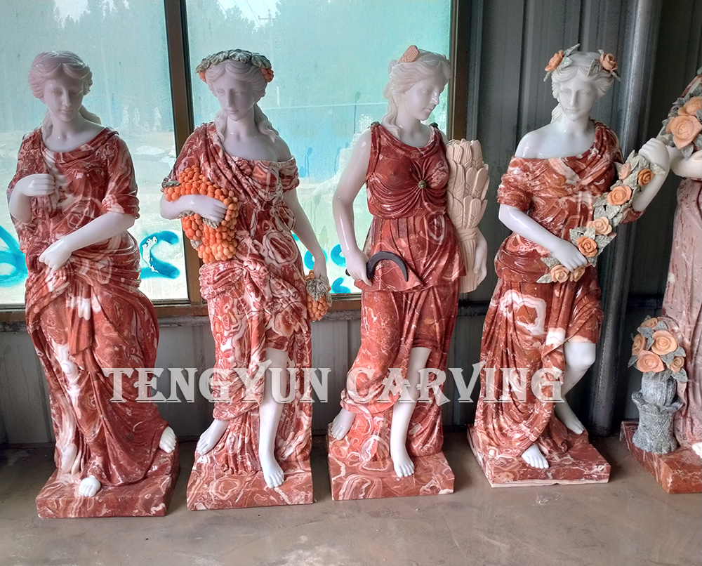 Life size garden outdoor decorative four season statues