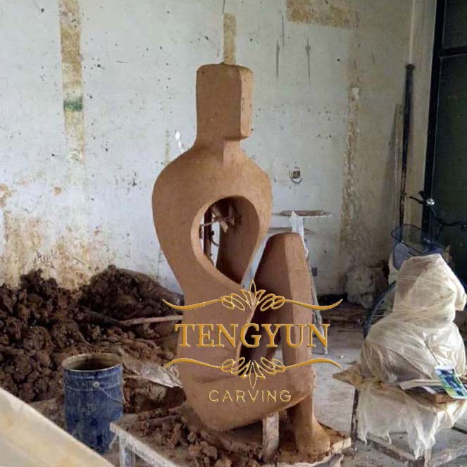 clay sculpture abstract statue by TENGYUN