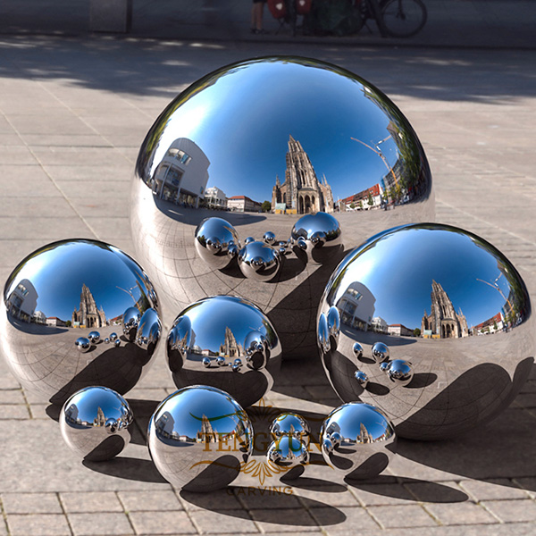 stainless steel ball sculpture