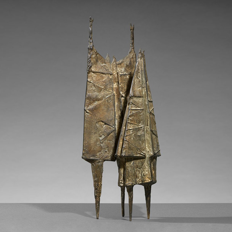 Lynn Chadwick teddy boy and teddy girl bronze abstract statue (3)