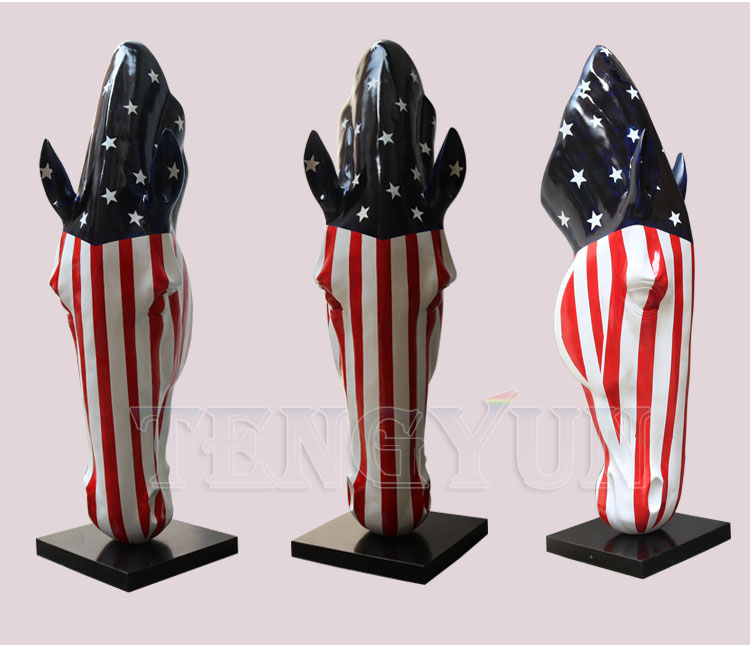 famous large size fiberglass horse head sculpture (7)