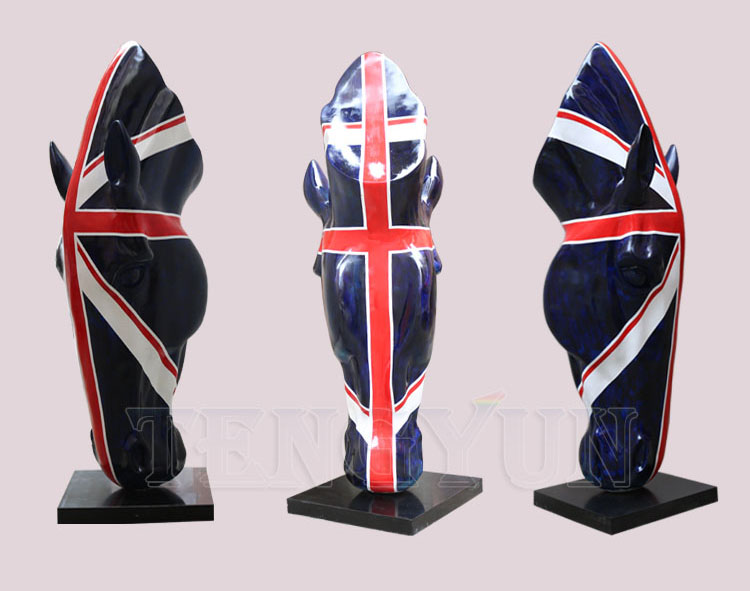 famous large size fiberglass horse head sculpture (8)