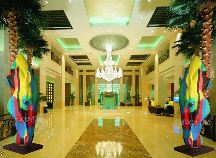 fiberglass horse head sculptures (2)