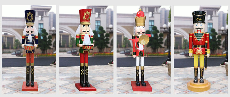 Life size fiberglass Nutcracker statues (3)