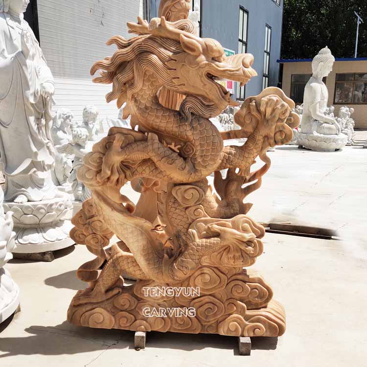 Chinese marble dragon sculpture (5)