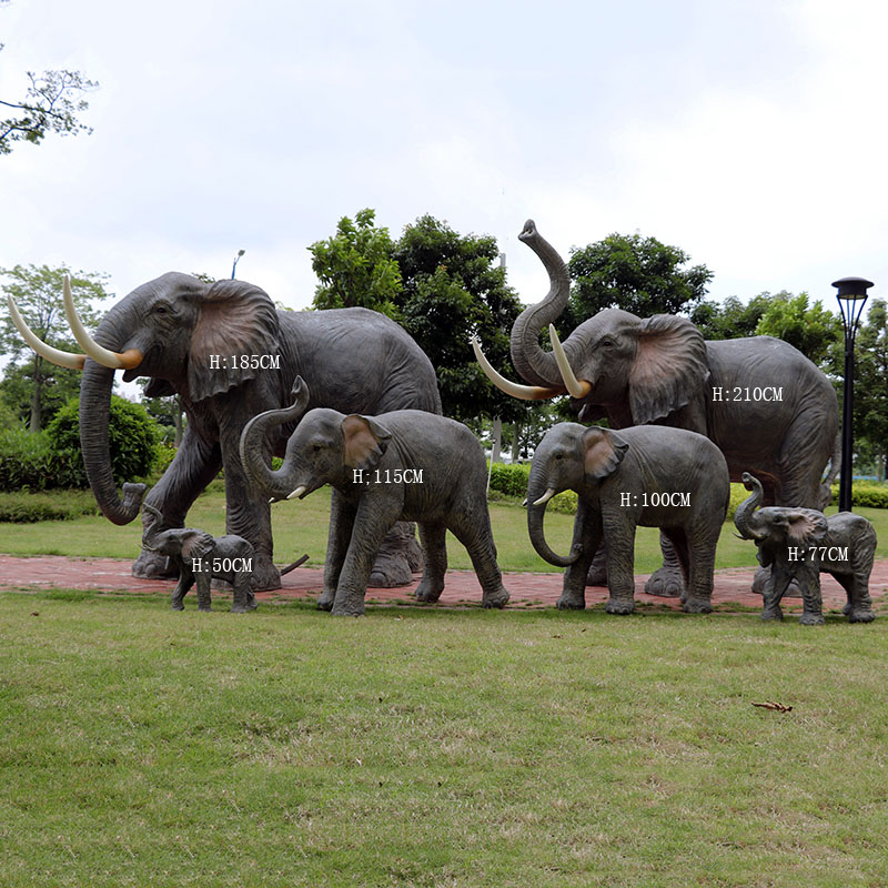 fiberglass elephant sculptures (2)