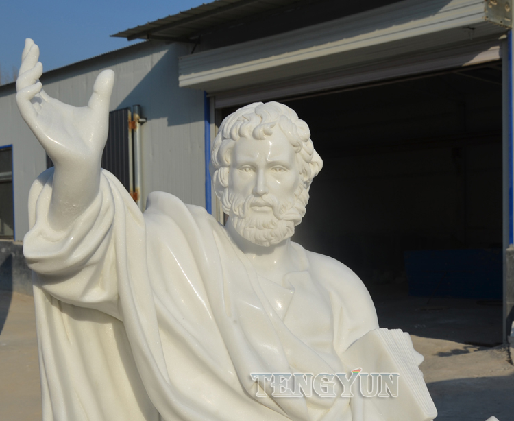 Garden Home Decor Life Size Church Decorative Holy Figure Marble Male Statue For Sale (5)