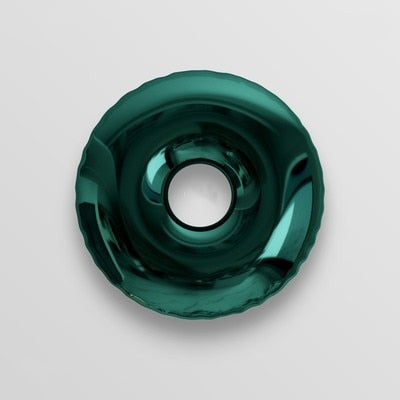 Outdoor decorative polished large size donuts stainless steel sculpture for sale (3)