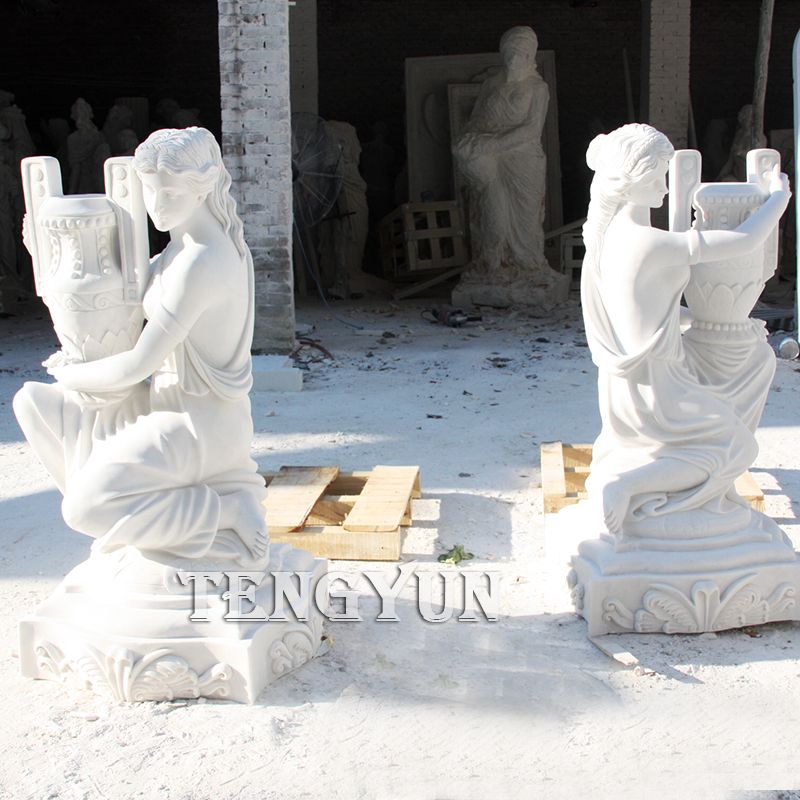 marble statue flowerpot