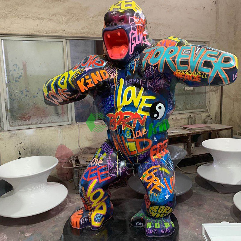 fiberglass gorilla sculpture(6)