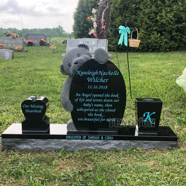 teddy bear baby gravestone