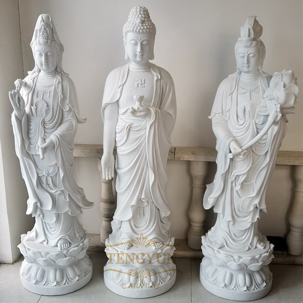stone marble buddha Kwan yin