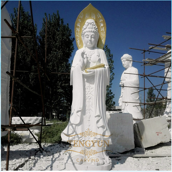 white marble buddha statue