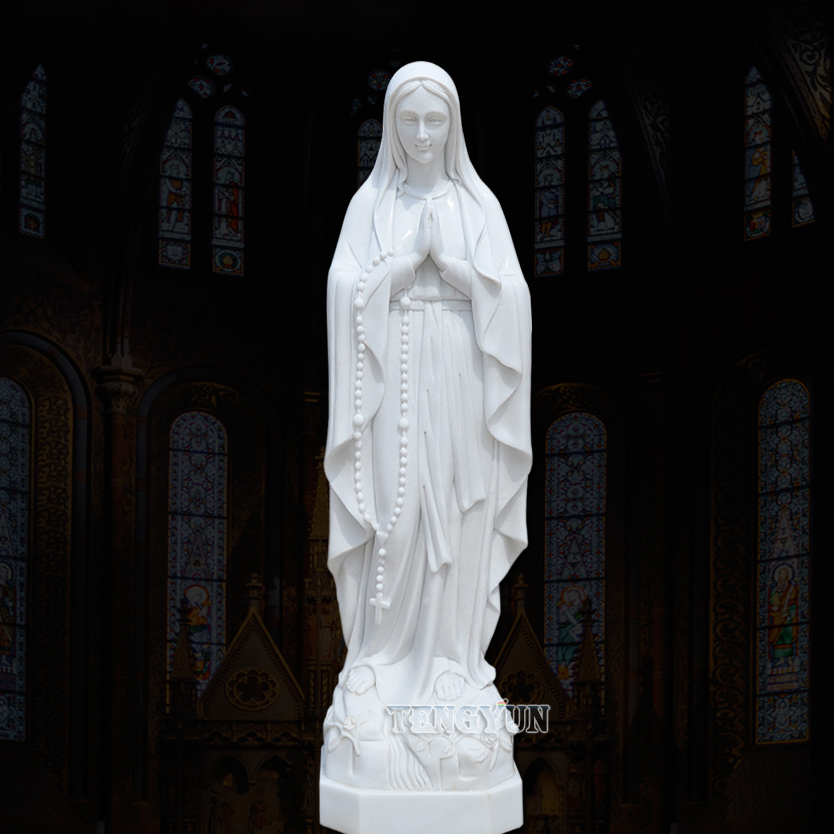 Small size marble Virgin Mary statue (5)