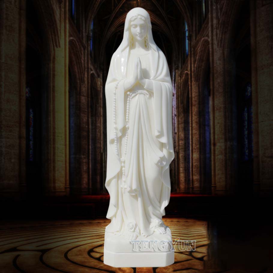 Small size marble virgin Mary statue (4)