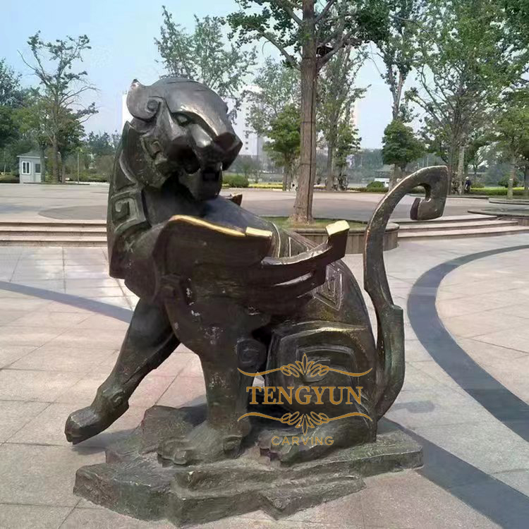 Bronze zodiac sculpture tiger(10)