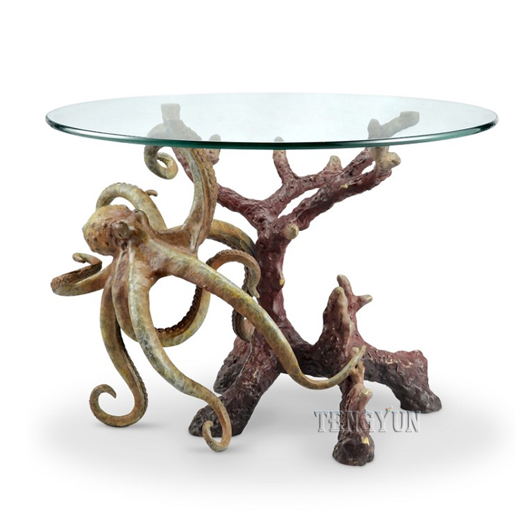 octopus bronze sculpture octopus bronze sculpture coffee table 1