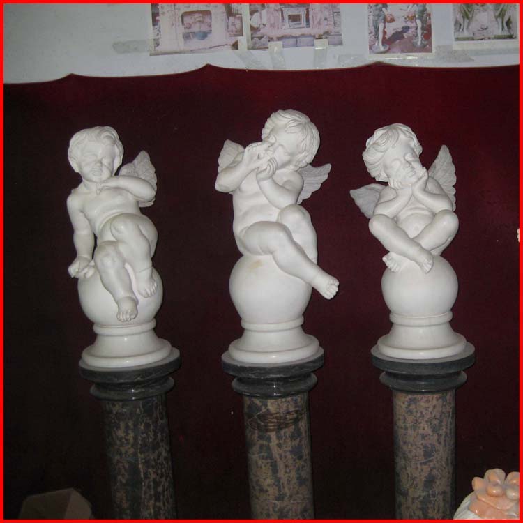 stone figure marble small angel statue