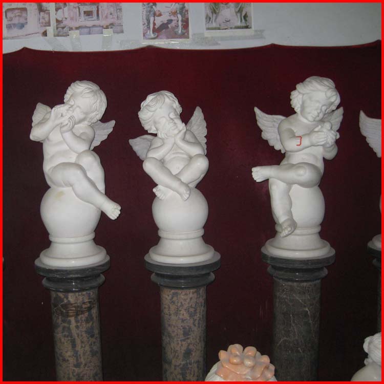 stone figure marble small angels statue