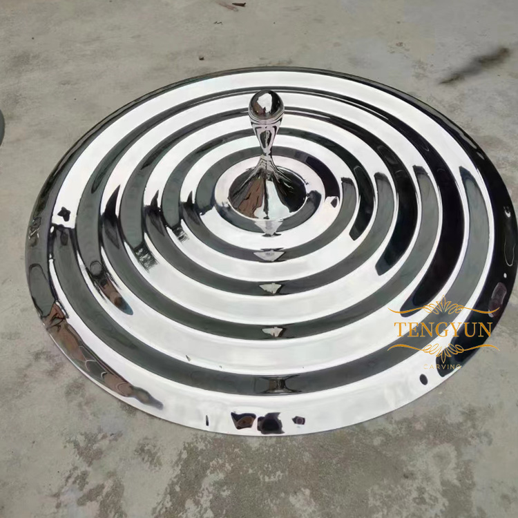 Indoor Decor Art Abstract Statue Modern Design Stainless Steel Water Droplets Sculpture for Garden (4)