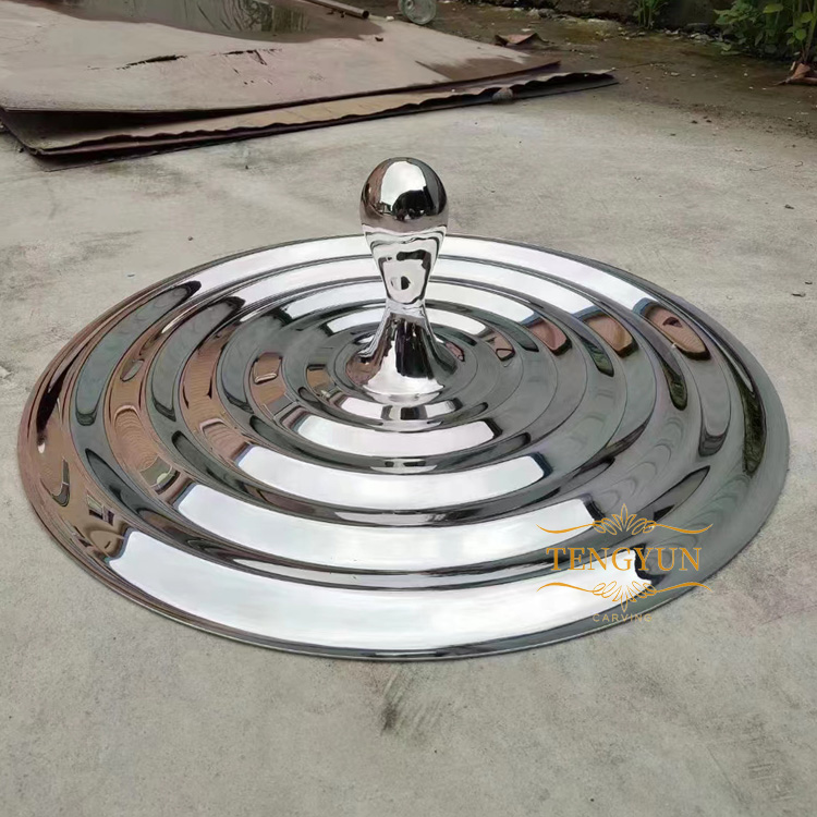 Indoor Decor Art Abstract Statue Modern Design Stainless Steel Water Droplets Sculpture for Garden (6)