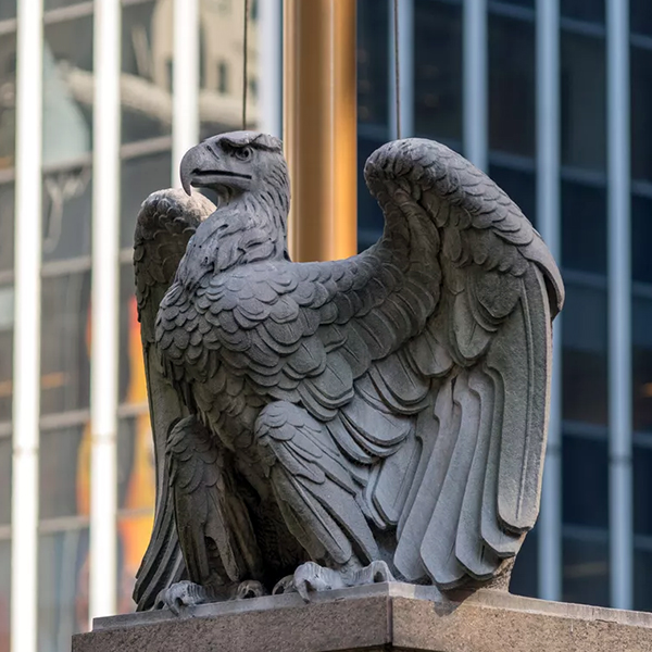 bronze eagle statue