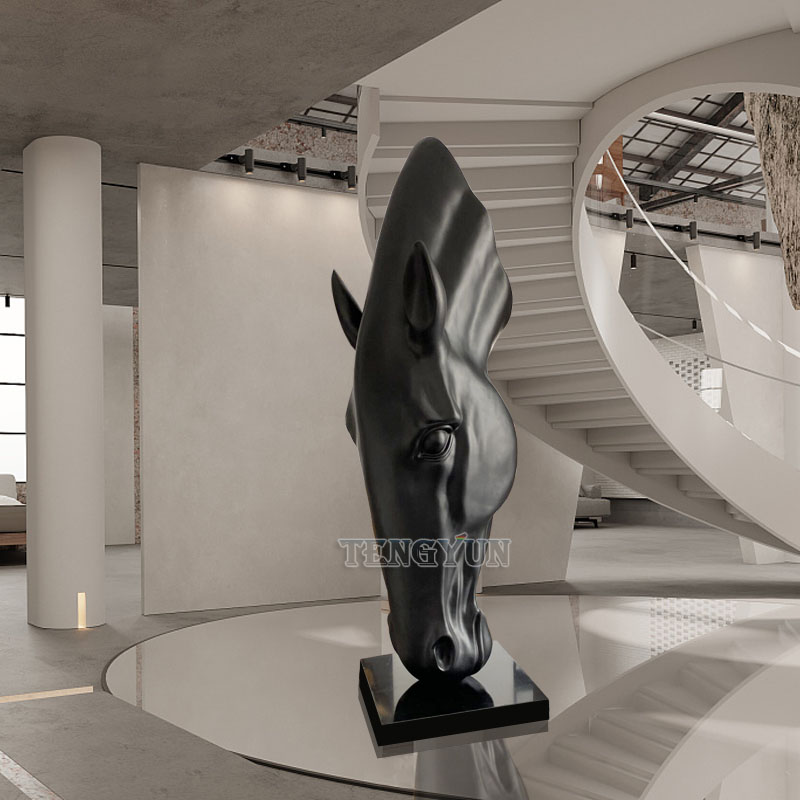 fiberglass horse head sculpture (2)