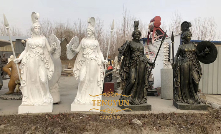 fiberglass ancient greek Athena resin statue (2)