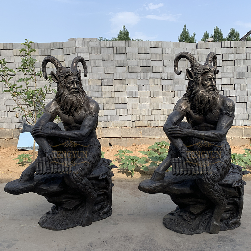 Life Size Pan God Of The Wild & Nature Statue Ancient Greek Roman Faun Mythology Veronese Sculpture (1)