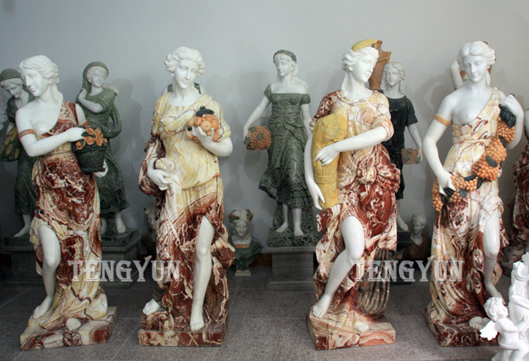 stone four season statues