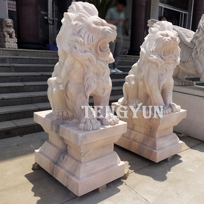 marble lion sculptures (1)
