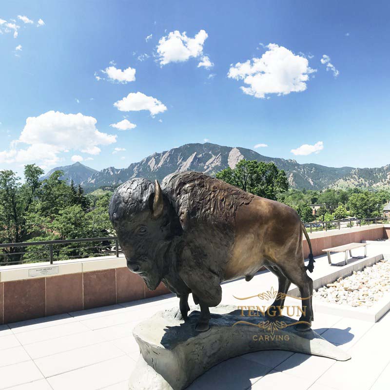 Bronze-American-bison-sculptures