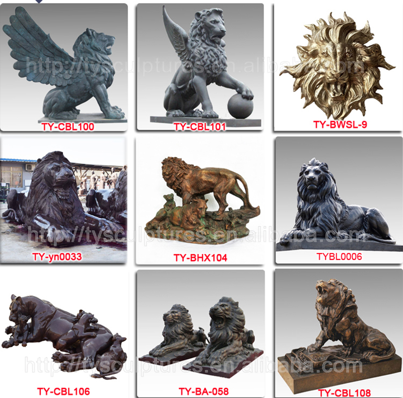 bronze lion statue (2)