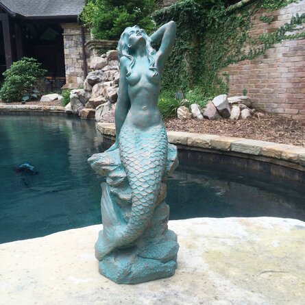 Bronze mermaid sculpture (1)