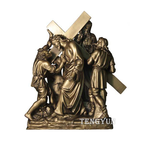 bronze statues 14 stations of the cross (4)