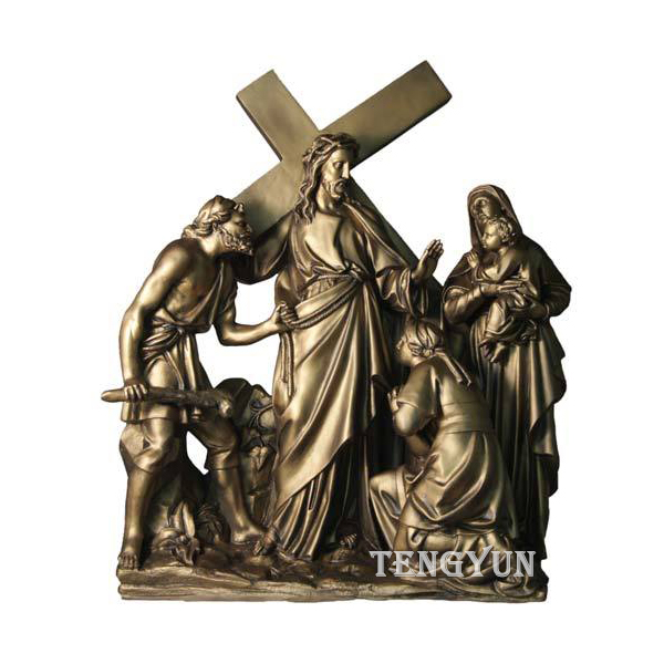 religious statues 14 stations of the cross sculpture for sale (5)