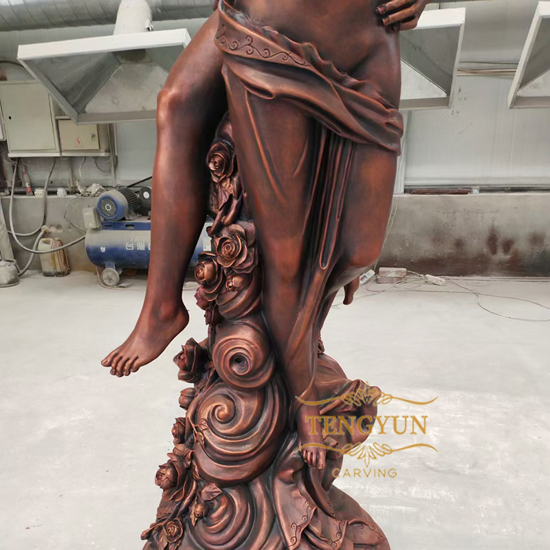 Life Size statue of angel holding woman statue beautiful indoor decor greek love kissing angel sculpture (1)