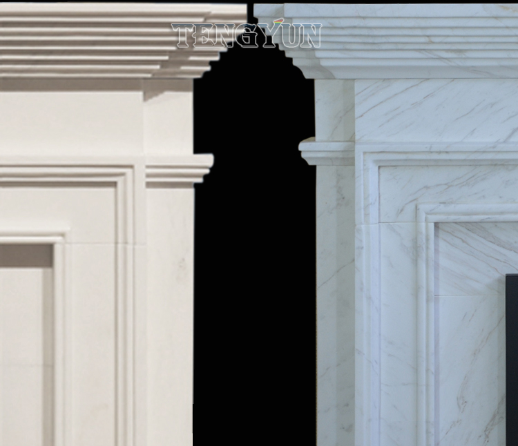 Tengyun Carving-Natural marble carved marble fireplace (4)