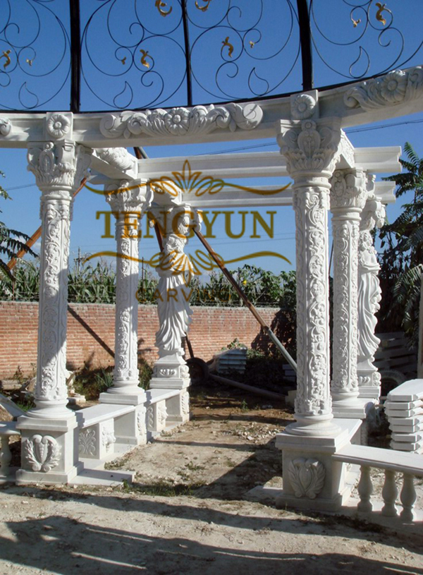 white marble gazebo